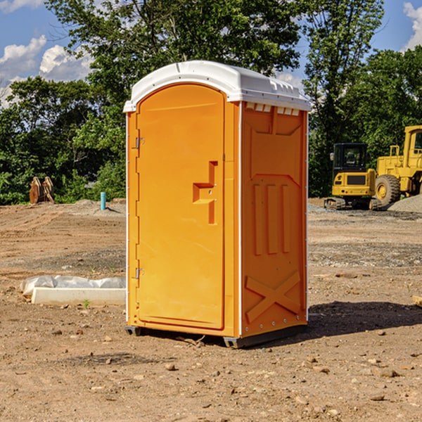 how often are the portable restrooms cleaned and serviced during a rental period in Howard County